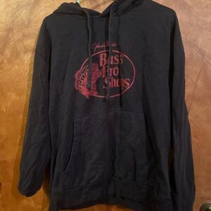Bass Pro Shops Black and Red Men's Hoodie